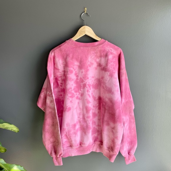 Handmade Hand Tie Dyed Oversized Crew Neck Sweatshirt - Picture 3 of 4